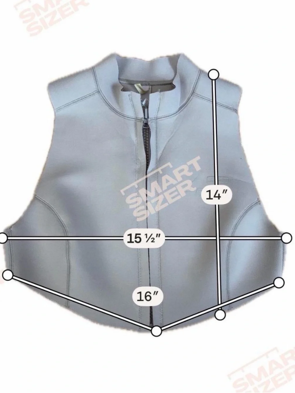 SKIMS Sport Swim Zip Front Vest Top Womens XL Gray Neoprene Athletic Swimwear